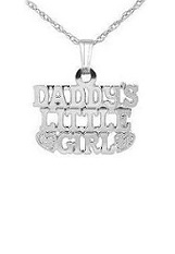beautiful tiny daddys little girl white gold necklace